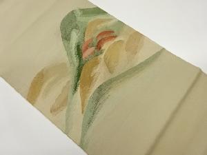 明綴れ山並模様織出し袋帯